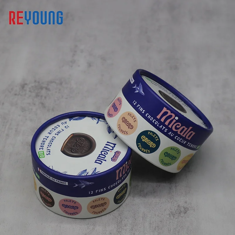 Wholesale Small Gift Packaging Paper Round Tube Boxes For Chocolate Or Food