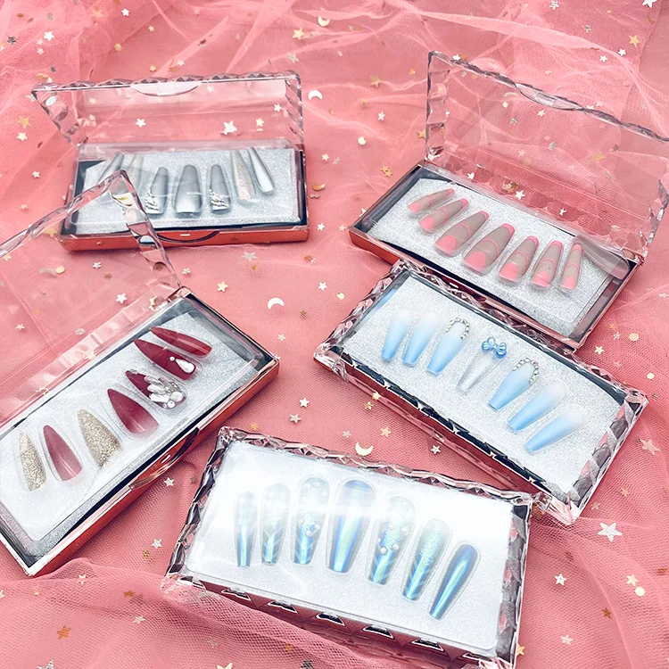 
Tstory 2021 Hot Sale Custom Private Label Nail Art Decoration Packaging Boxes Press On Nails 