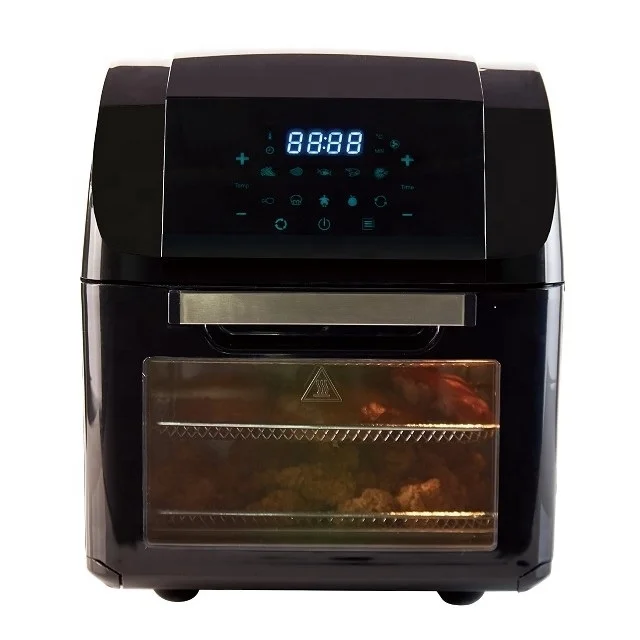 
12L Air Fryer Toaster Oven With Removable Glass Door and Rotisserie/10 Preset function suit for as Seen on TV 