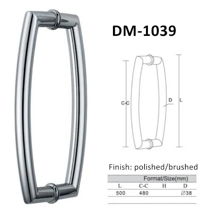 BOTO China factory price Stainless Steel round tube Pull Handle At Cheap Price DM 1039