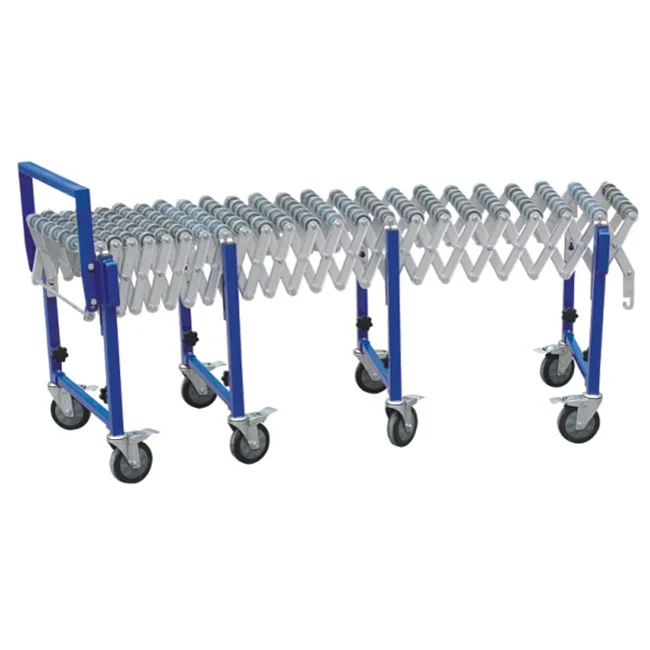 ABS skate wheel gravity flexible conveyor telescopic roller conveyor for carton boxes