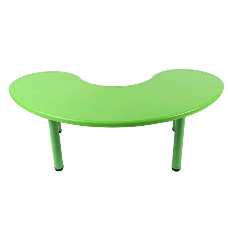 Great Quality Customized kindergarten furniture half moon green kids-reading-table kids reading table