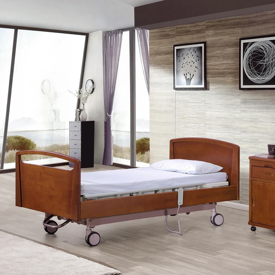 HH/DDC-II-001 Nursing bed old people lateral tilt home care nursing hospital bed