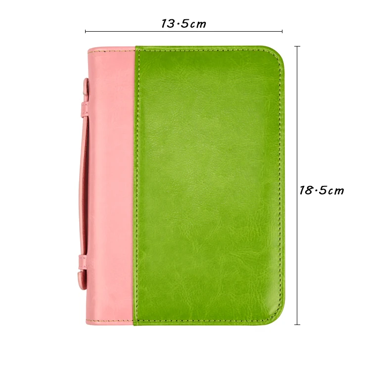 Custom combination colors bible book cover jewish bible covers bible cover pu leather carrying bag with handle and zipper