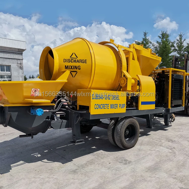 Cement/Sand/Concrete Grouting Pumpconcrete Pump with Concrete Mixer for Construction Projects
