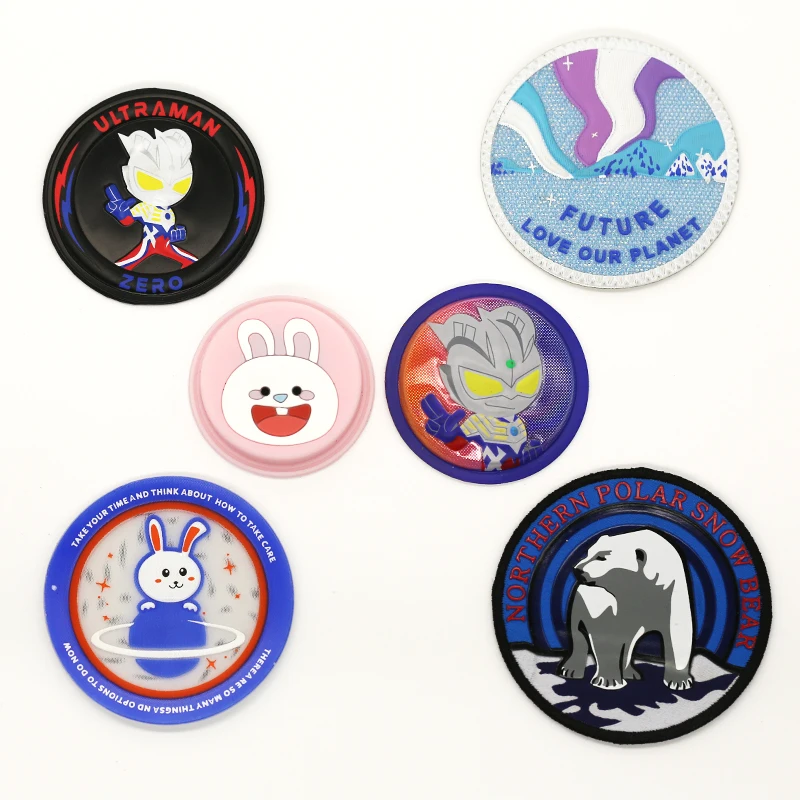 Wholesale Custom 3D Raised Effect Tpu Logo 3d Rubber Label Heat Transfer PVC Patches Labels Clothing Silicone Label