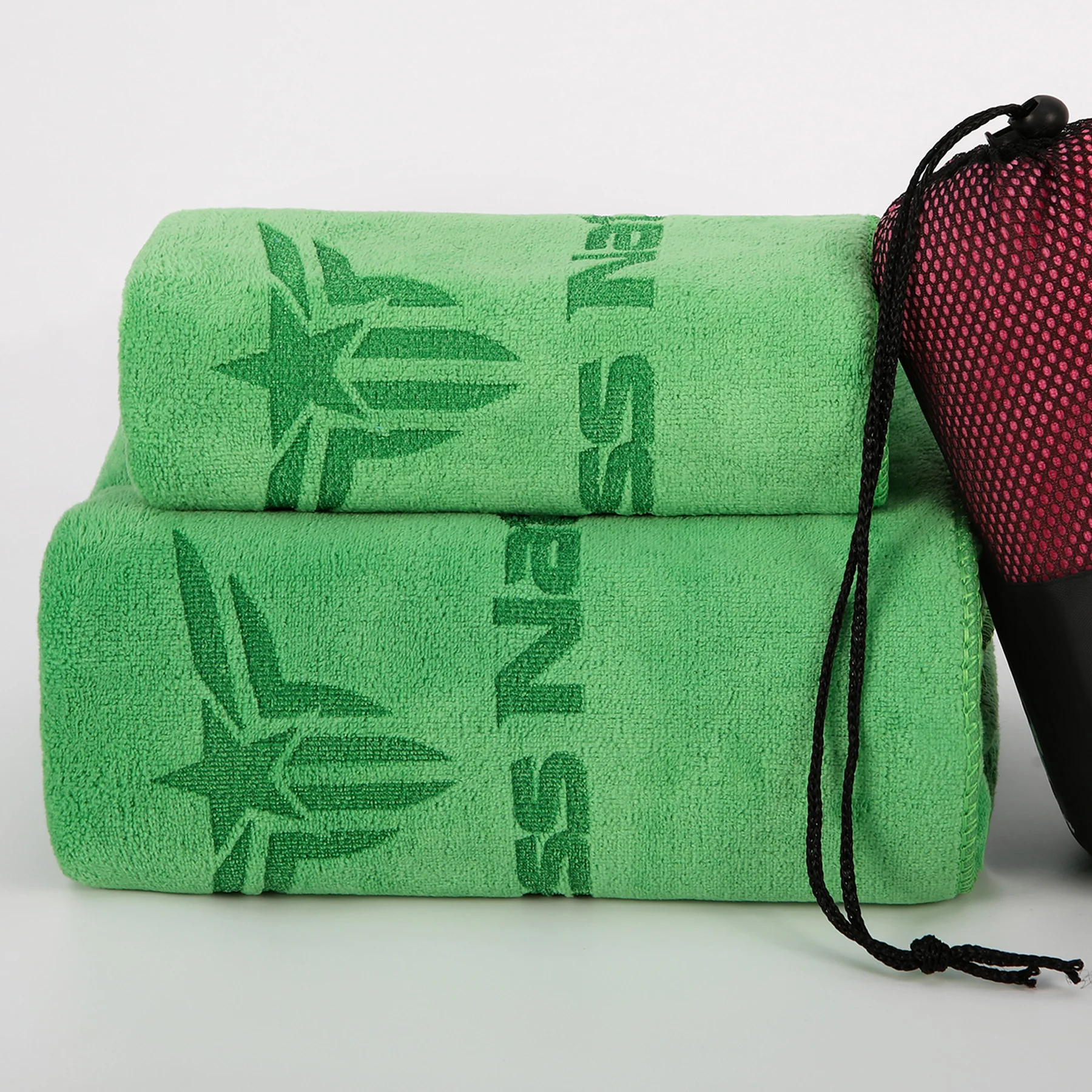 Durable high quality high density microfiber sport towel set quick-drying water absorbing bath beach spa towel salon head towel