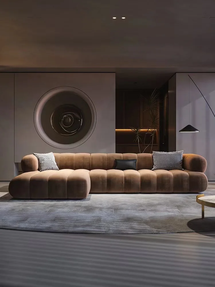 Minimalist Master Italian Style Minimalist Skin-friendly Masab Modern Living Room Furniture ins Design Technology Fabric Sofa