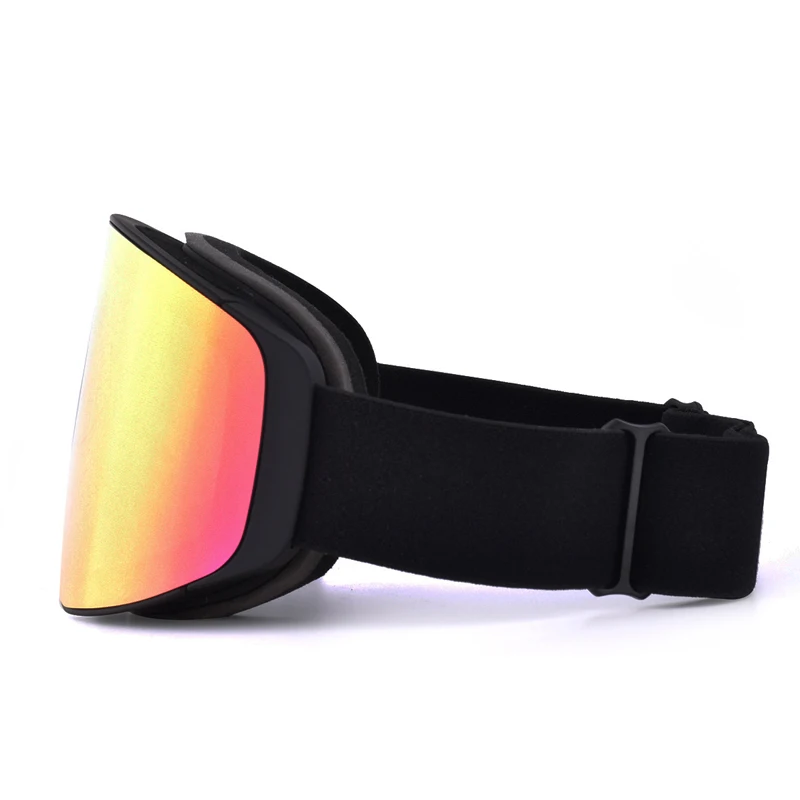 HUBO 197C Ski Goggles with Detachable Lens Frameless Interchangeable Lens Anti Fog UV 400 Protection Snowboard Snow Goggles