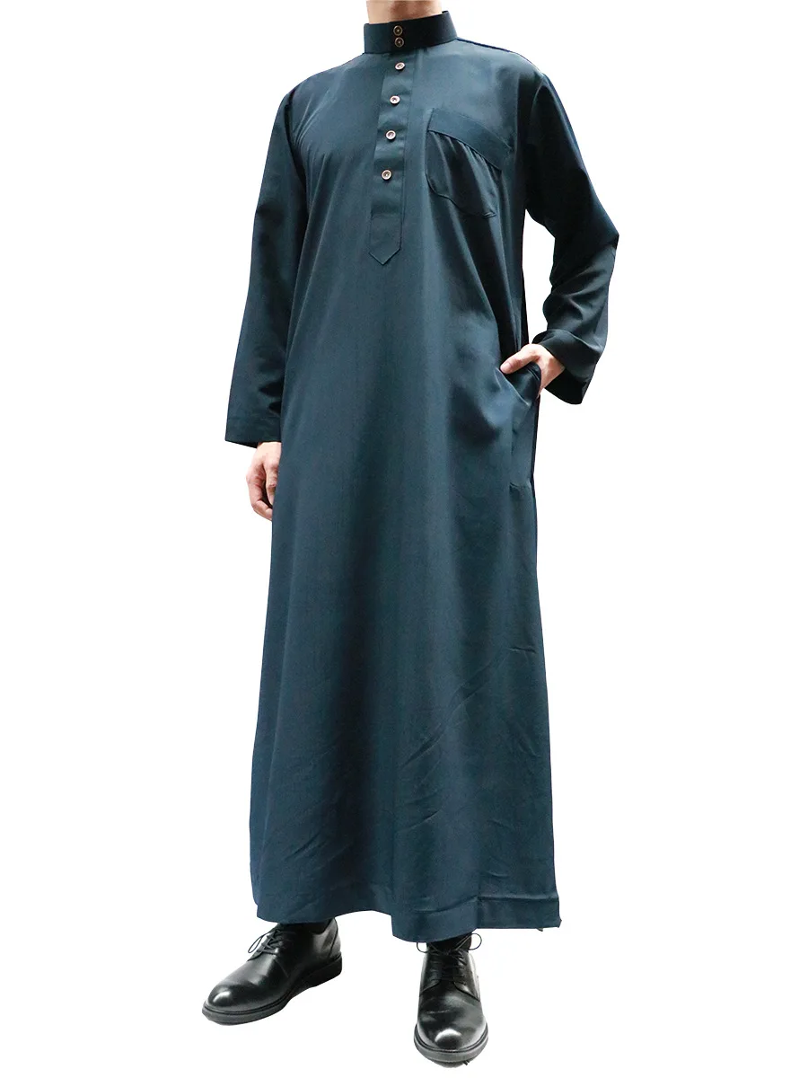 
Hot sale Muslim thobe for men solid color sells Pakistan Arab arabic thobe men 