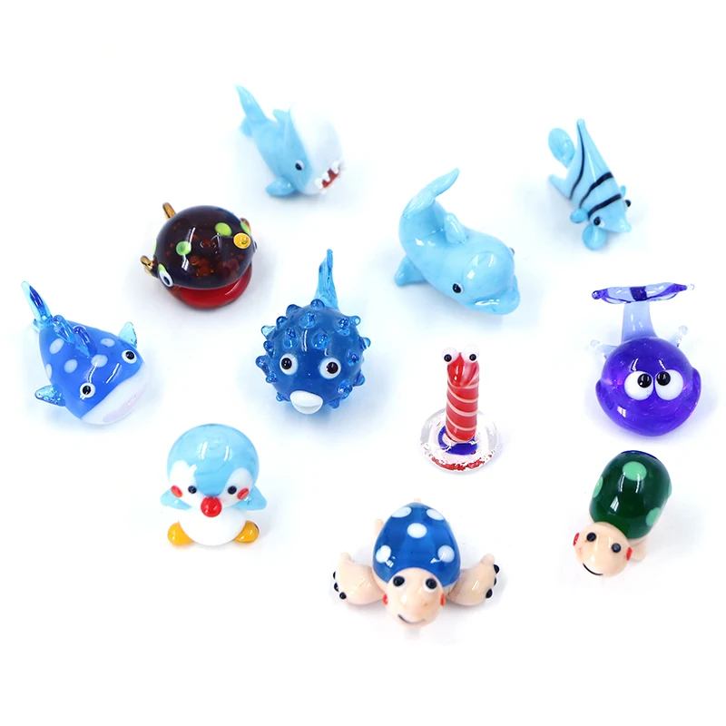 Murano Handmade Ocean Glass Craft Glass Animal Figurine  Home Decoration