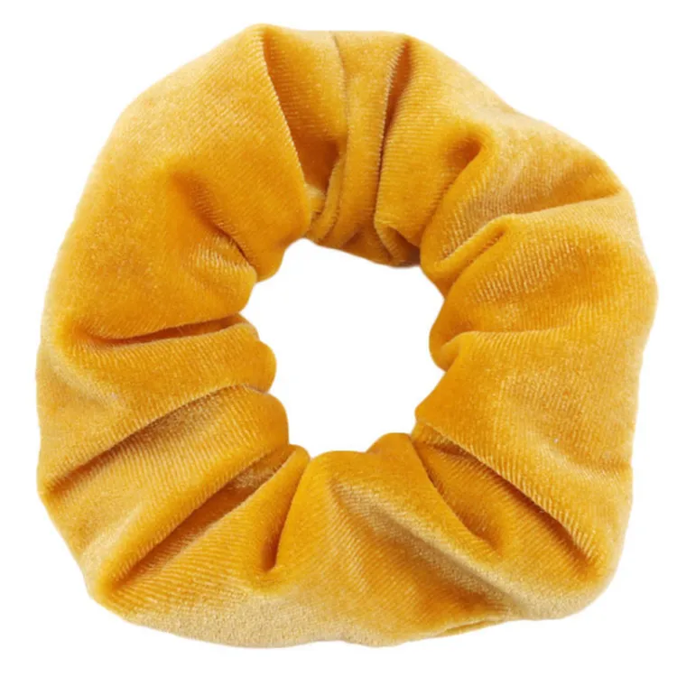 2021 Hot sale soft velvet holder hair scrunchies women plain color scrunchies hair accessories