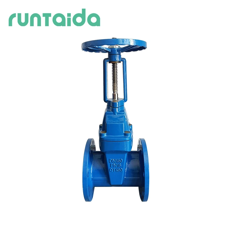 PN16 DN100 manual os&y gate valve Ductile Iron disc double flanged gate valve