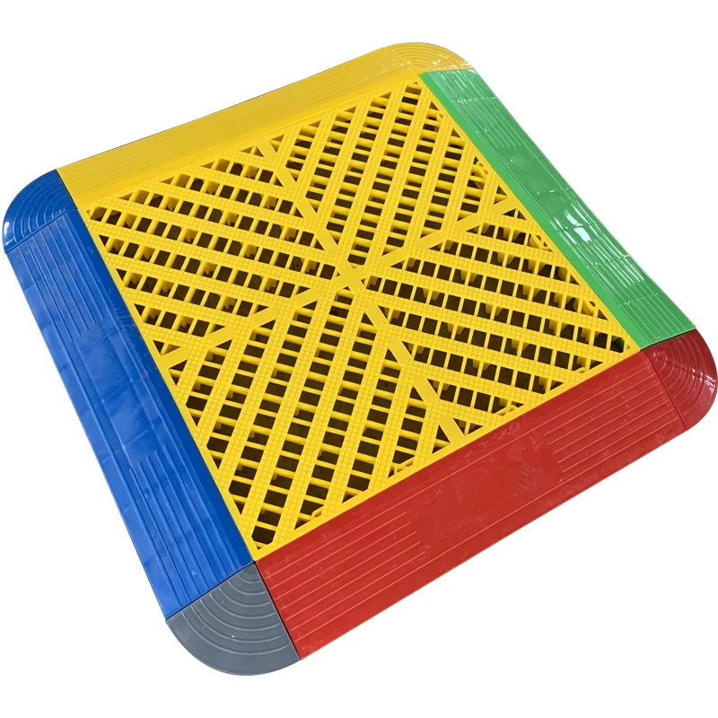 Garage Floor Tiles Modular Anti-Slip Car Wash Drainage System Plastic PP Car Parking Sports Venues 40*40*3cm