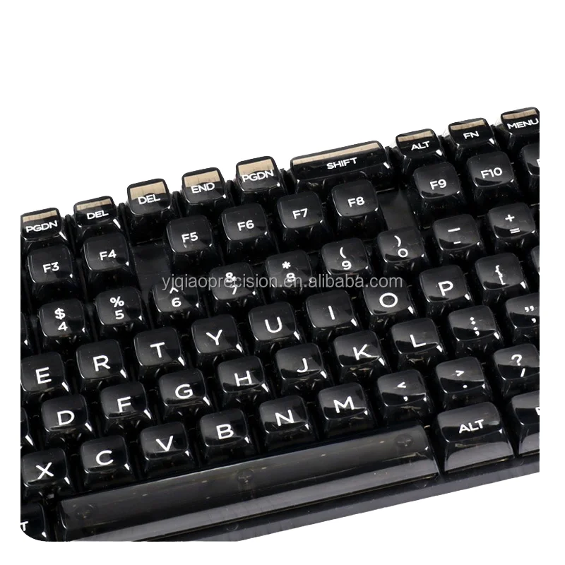 Full Set of 71-Key White Black Transparent Mechanical Keyboard Fabrication Services Product