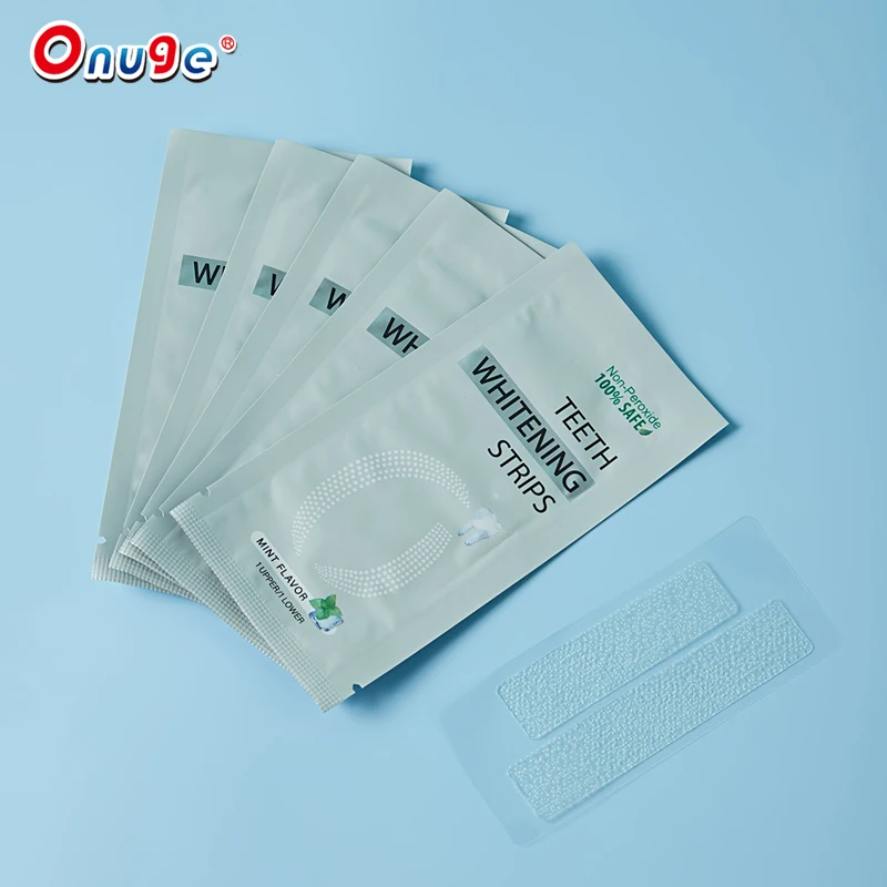 Private Logo CE Professional Dental Bleaching Teeth Whitening Strips Strong Sticky
