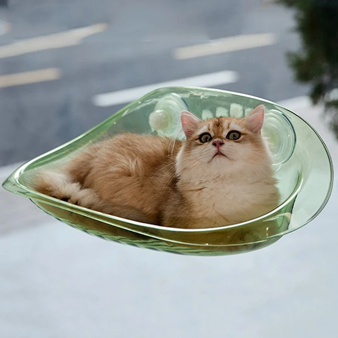 Cat window bed Floating cat nest suction cup on the wall cat climbing rack clear ring material pet supplies