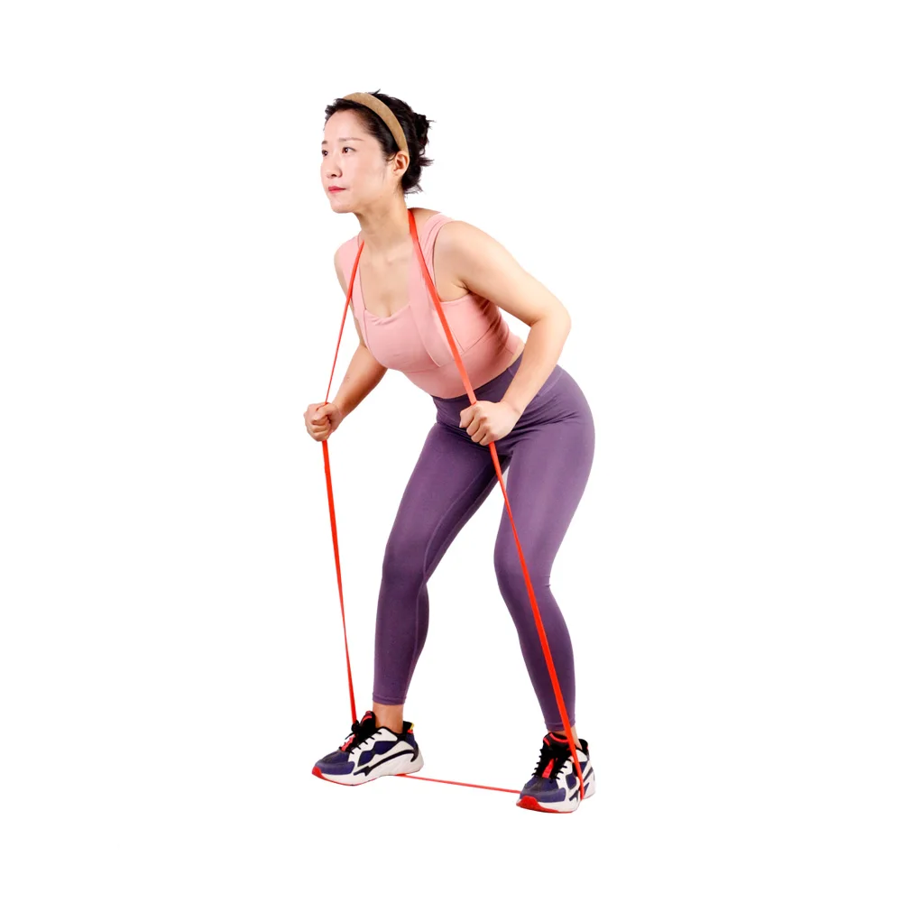 Customized Power Exercise Yoga Balance Band Resistance Stretch Bands Elastic Fitness Elastic Rope For Home Gym