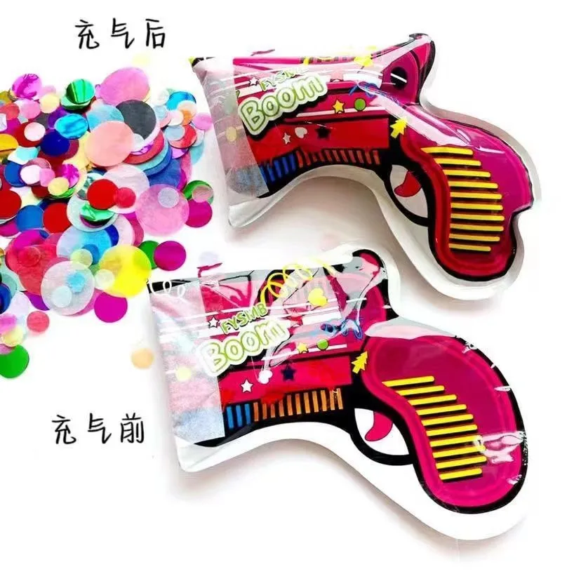 Hot seller Fireworks Gun Inflatable Foil Balloon for Surprise Party Boom Boom Confetti Balloon