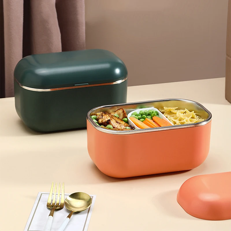 High Quality Modern Usb Electric Bento Lunch Box Heater Heating Food Portable Food Warmer Container Stainless Steel For Men