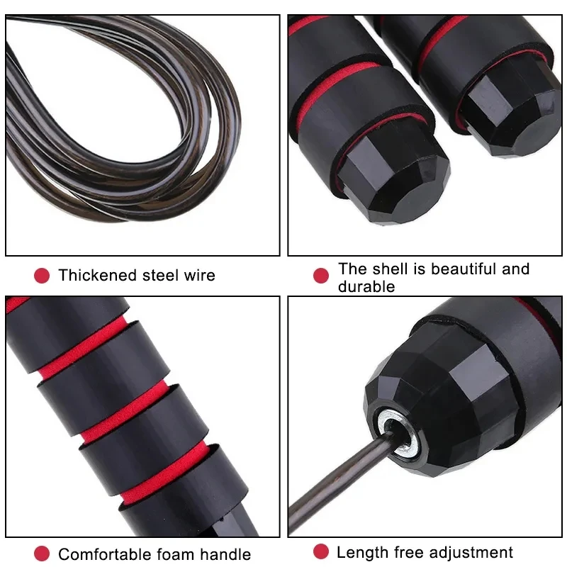 YIWU Custom Speed Jump Fitness Rope Adjustable Steel Wire Speed Jumping Ropes for Exercise Weighted Jump Rope for Training