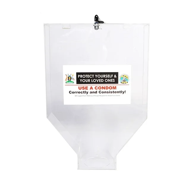 Custom Acrylic Display Condom Box Hanging Rack/Acrylic Wall Mounted Condom Dispenser Rack