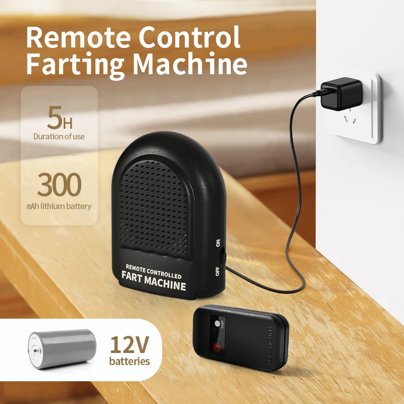 Remote Controlled Fart Machine with Different Realistic Sounds Portable Farting Machine Toy Pranks Jokes Gag gifts for kids