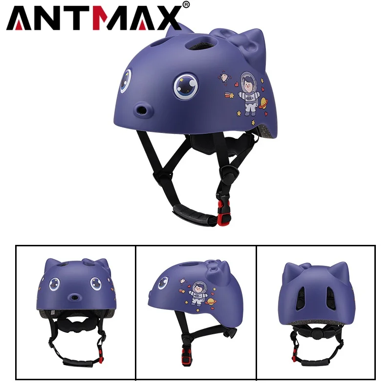 ANTMAX Detachable Kids Outdoor Sports Head Protective Helmets Lightweight Cartoon Toddler Bike Helmet for Skateboard Scooter