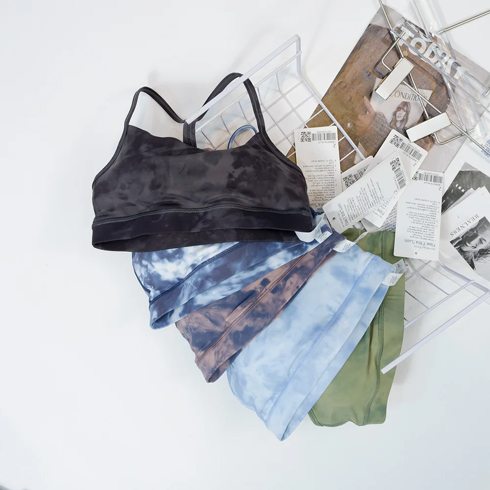 Lulu Yoga Flowy женское Спортивное быстросохнущее нижнее белье Телесный бюстгальтер с начесом спортивный для женщин тренажерный зал