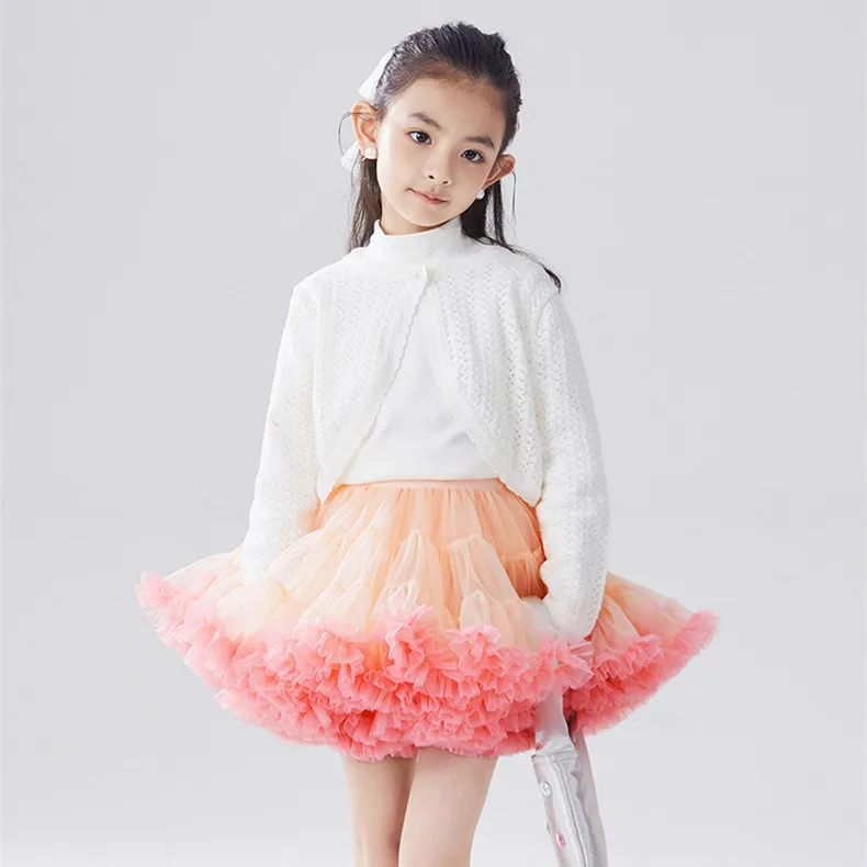 Candy Color Baby Girls Tutu Skirt Princess Fluffy Soft Tulle Ballet Birthday Party Pettiskirt