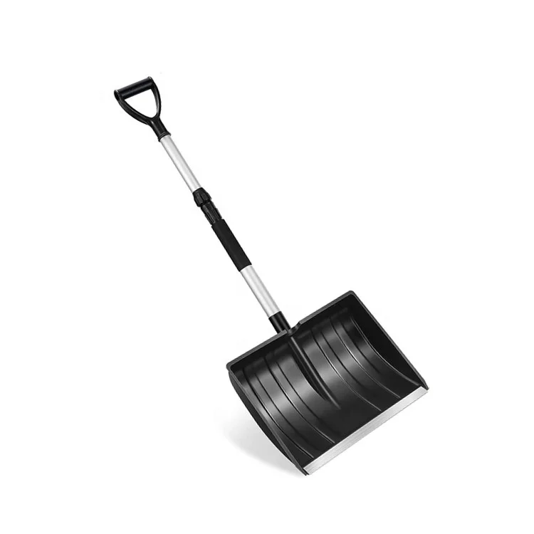 High quality snow shovel pusher garden tool set snow shovel plastic blade with adjustable aluminum handle