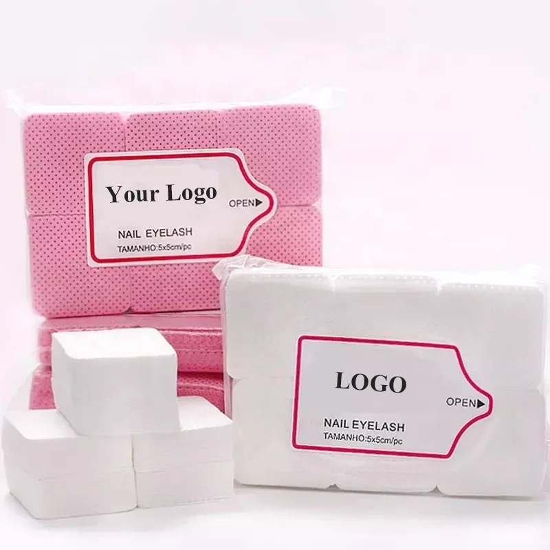 1000pcs\540pcs\300pcs Customizable Pack Lint Free Soft Nail Polish Remover Cotton Gel Cleaning Nail Pads
