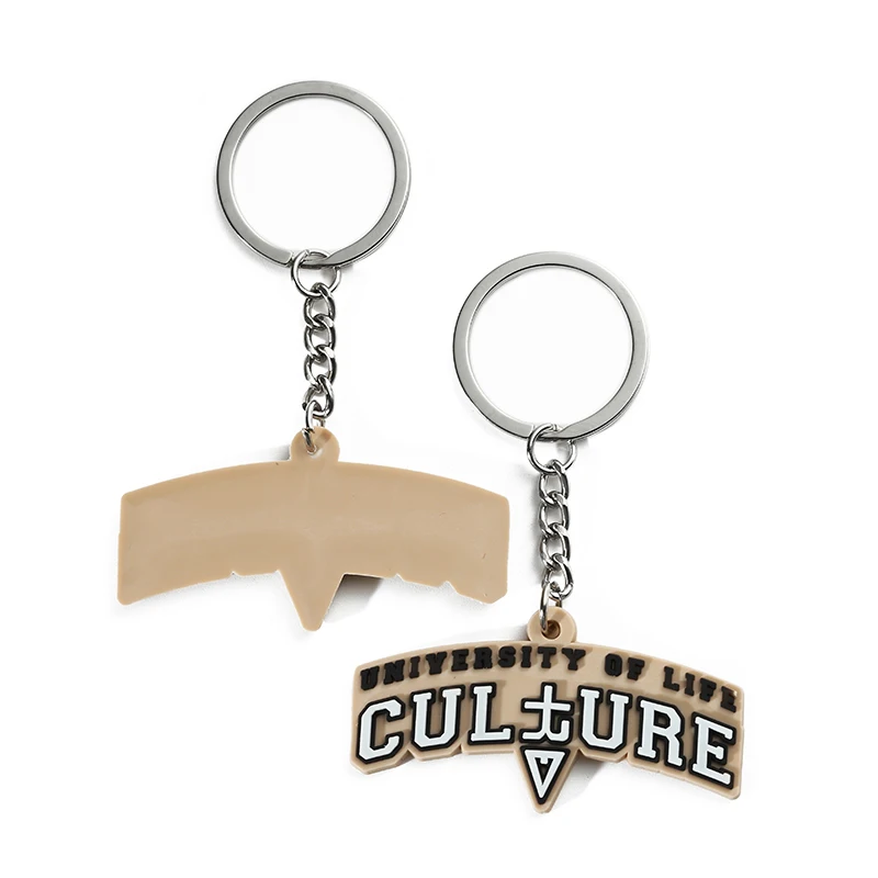 Promotional Gift Custom Soft Pvc Rubber Plastic 2D 3D Key Chains Keychain Silicone Keyring With Your Logo Letter