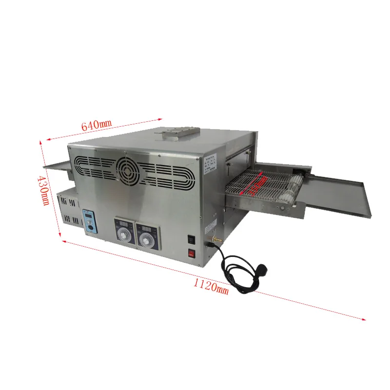 Отель Ресторан коммерческих пекарское оборудование 12 дюймов хлеб на гусеничном ходу конвейерная газовая печь для пиццы