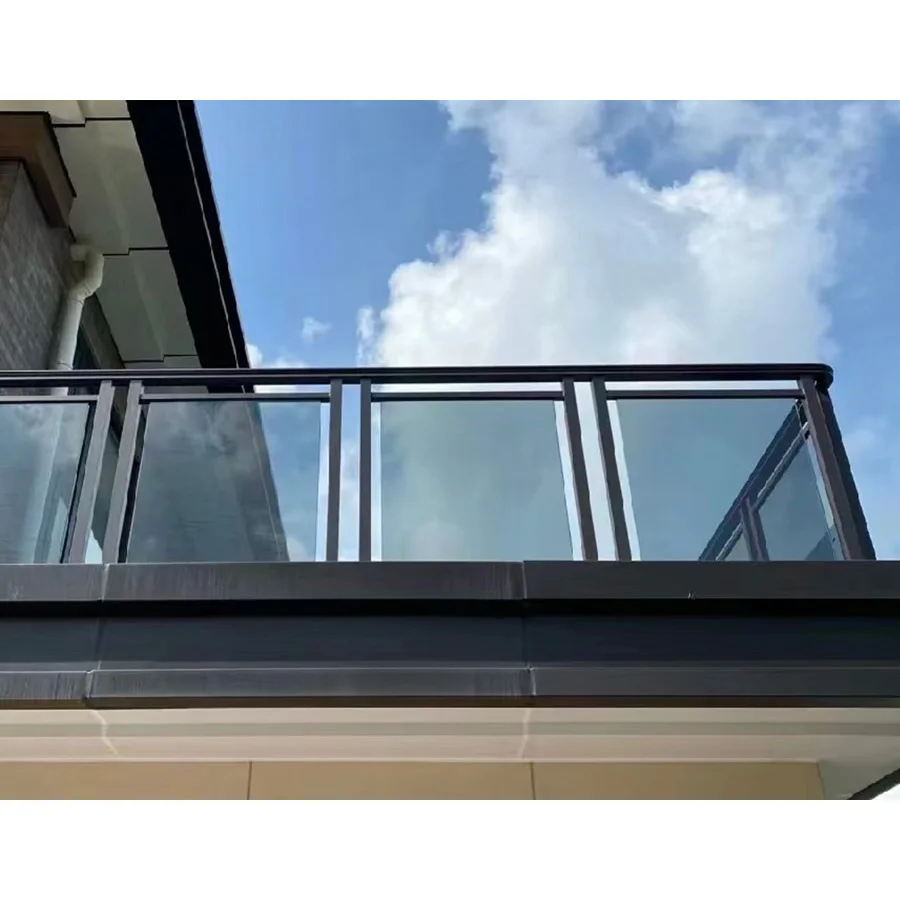 Modern House Railings Design Balcony Fence System Aluminium Glass Handrails Balustrades Aluminum Railing for Balconies