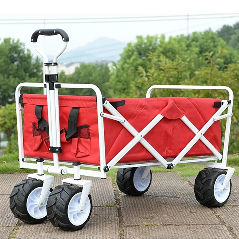 Wholesale Portable Folding Camping Trolley Box Beach Utility Cart Beach Camping Trolley Wagon