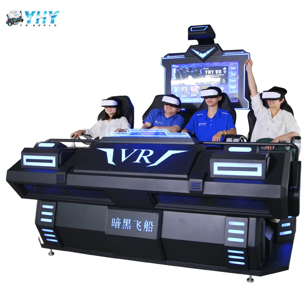 China Factory Price 4 Seats 42 Inches Screen Roller Coaster Games Cinema Virtual Reality Chair 9D Simulator
