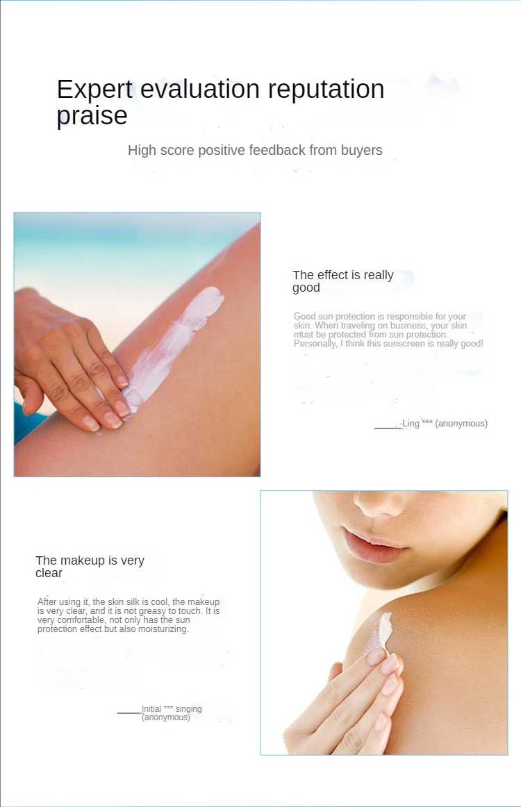 Organic Sunscreen Korean Private Label Face Skin Care Whitening Sun Cream Protector Solar Facial Black Girl Sunscreen