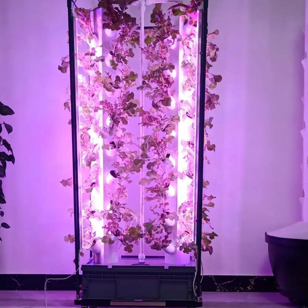 Greenhouse Indoor Vertical Hydroponic Tower Aeroponic Systems Kits with Growing Light