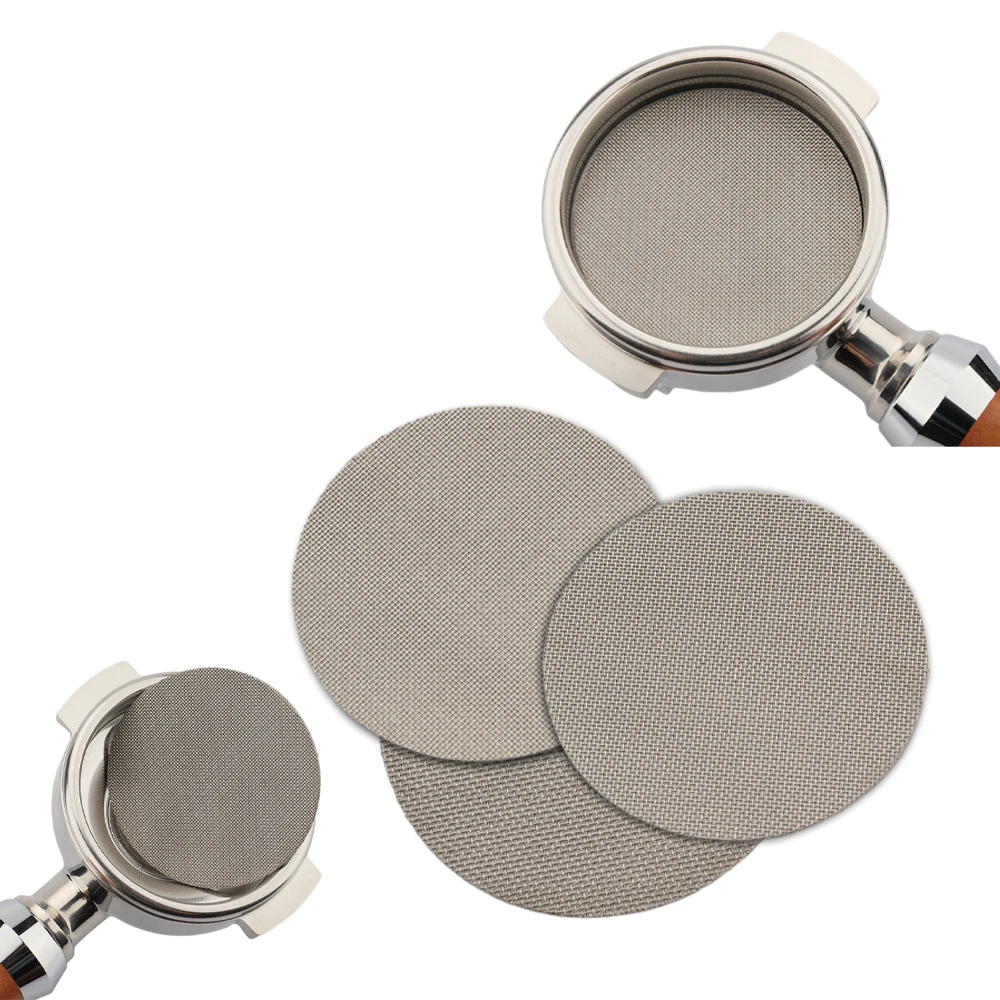 SUS316 Coffee Portafilter Filter Plate Reusable Replacement Backflush Filter Mesh Screen 100um 1.7mm Thickness Custom Sizes