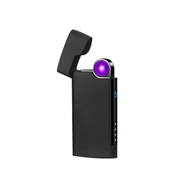 Blank Logo Print Led Plasma Rotation Electric Charging Usb Lighter for Gifts