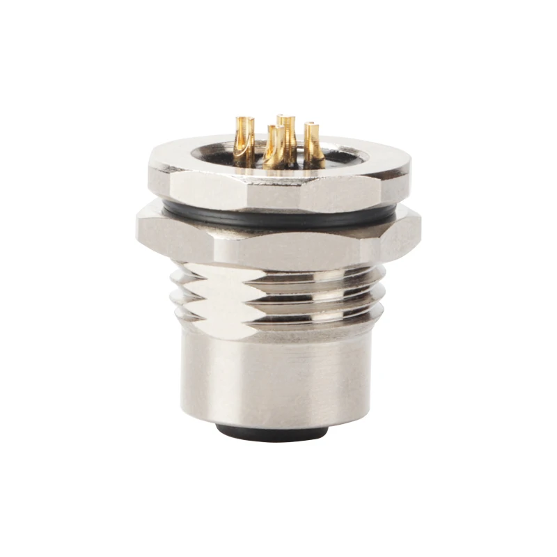 pcb type panel mount plastic bend plug-in with rugged m12 metal 90 connector