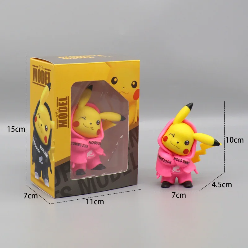 Anime Pokemoned Pikachu Action Figure 8CM Mini Q Cute Cartoon PVC Model Toys Kawaii Collect Dolls Kids Gift