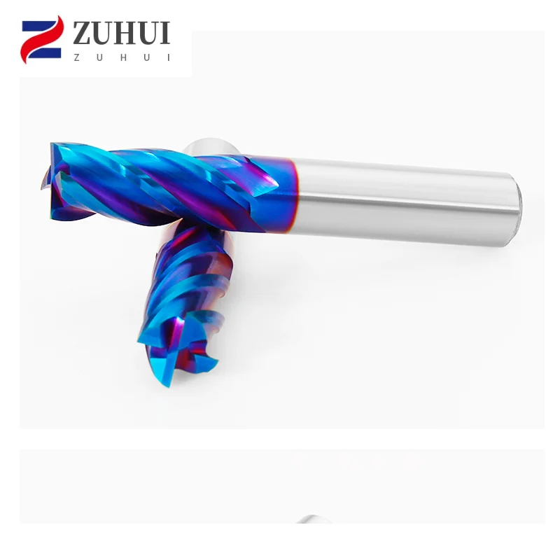 Germany Machine 10% Discount Safety Cnc Square End Milling Cutters Hrc55 Hrc60 Hrc65 4 Flutes Tungsten Carbide End Mill Cutter