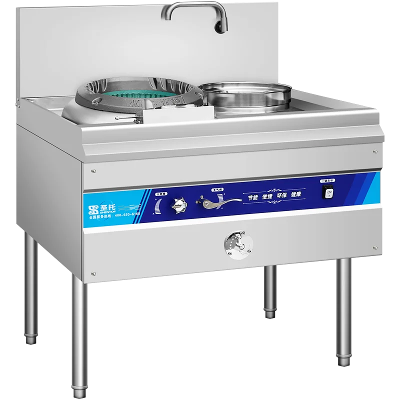 Stainless Steel 4-burner Gas Stove Popular Industrial Gas Stove 2 Burner Stand feet Commercial Gas Stove For Wok