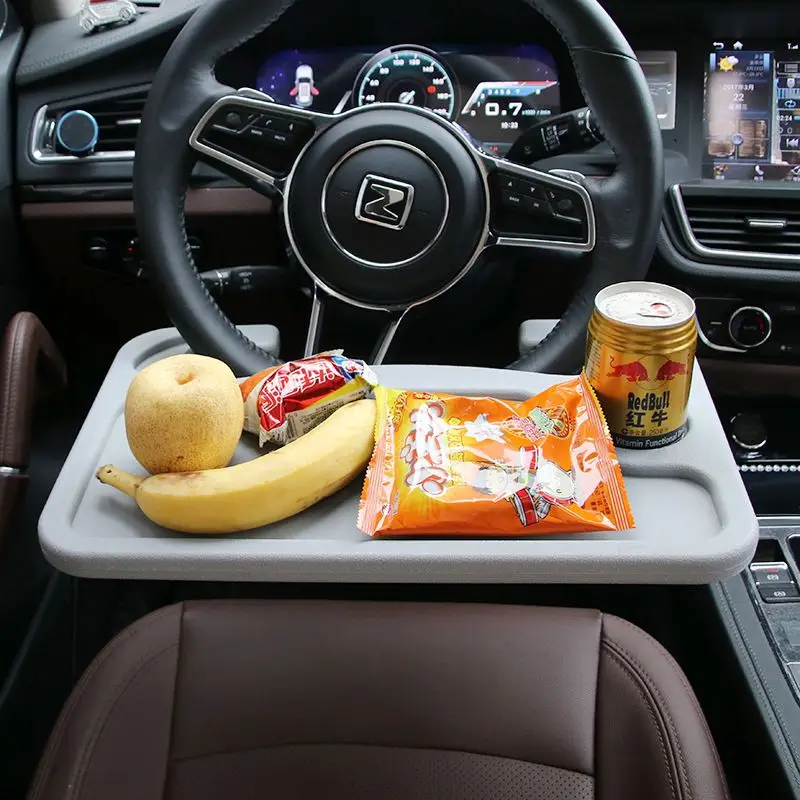 Car Steering Wheel Desk Tray Table Food Eating Laptop Holder with Cell Phone Stand Car Table Laptop Tray for Eating Tablet iPad
