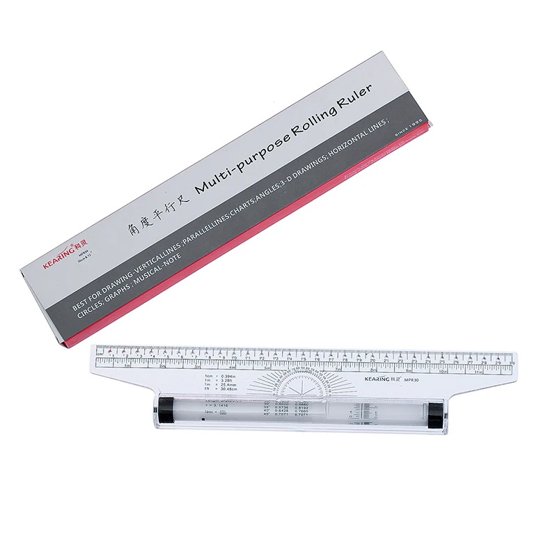 KEARING #MPR30 ARCHITECTURAL PARALLEL RULER DRAWING RULER,SOLID ANGLE ROLLING RULER designers