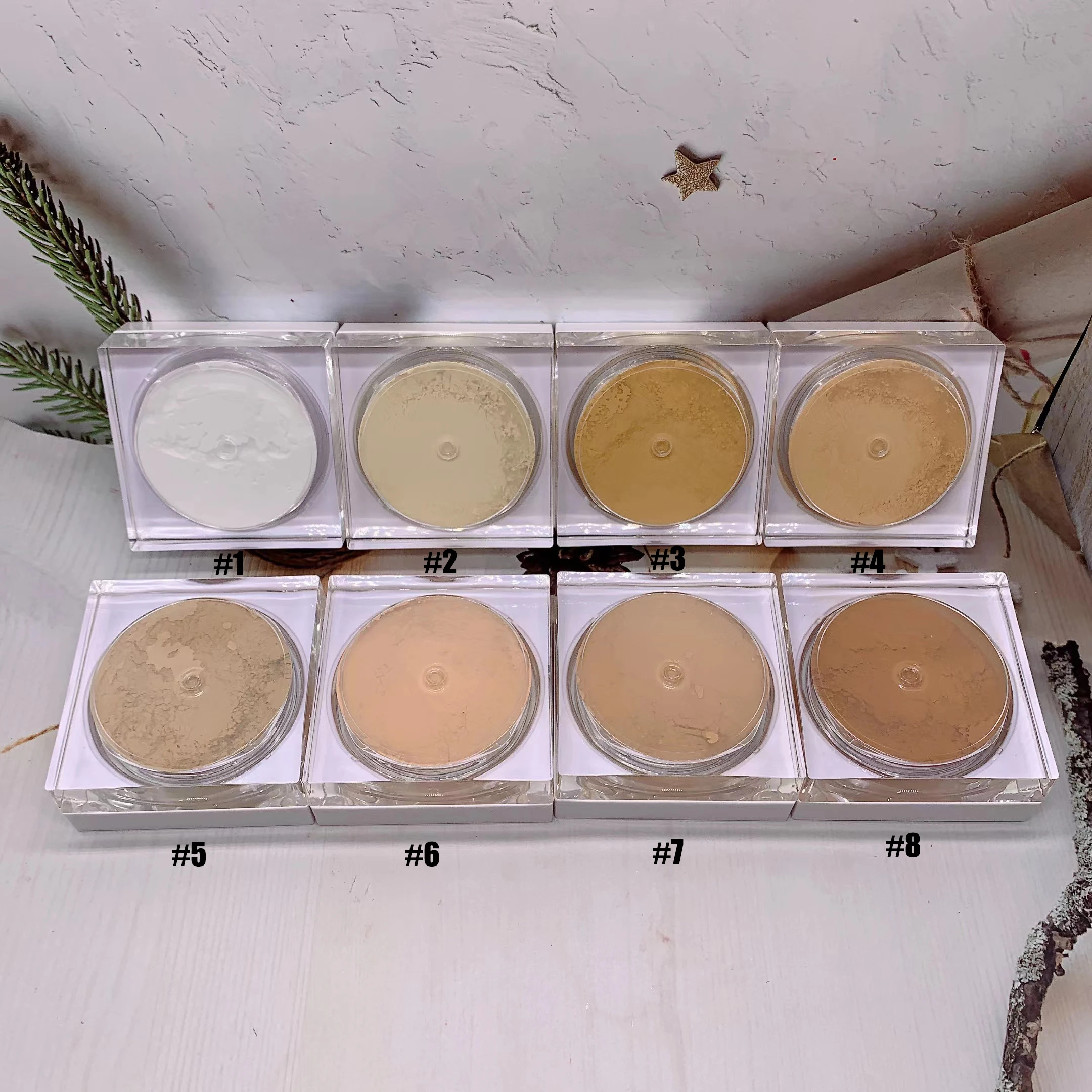 Oem/private Label Makeup Loose Powder Smooth Silky Mineral Waterproof Brighten Setting Powder 12 colors Face Powder Foundation