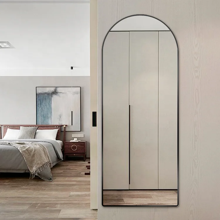 Wholesale Manufacturer European-style Arched Full-length Mirror Floor Clothing Store Fitting Mirror