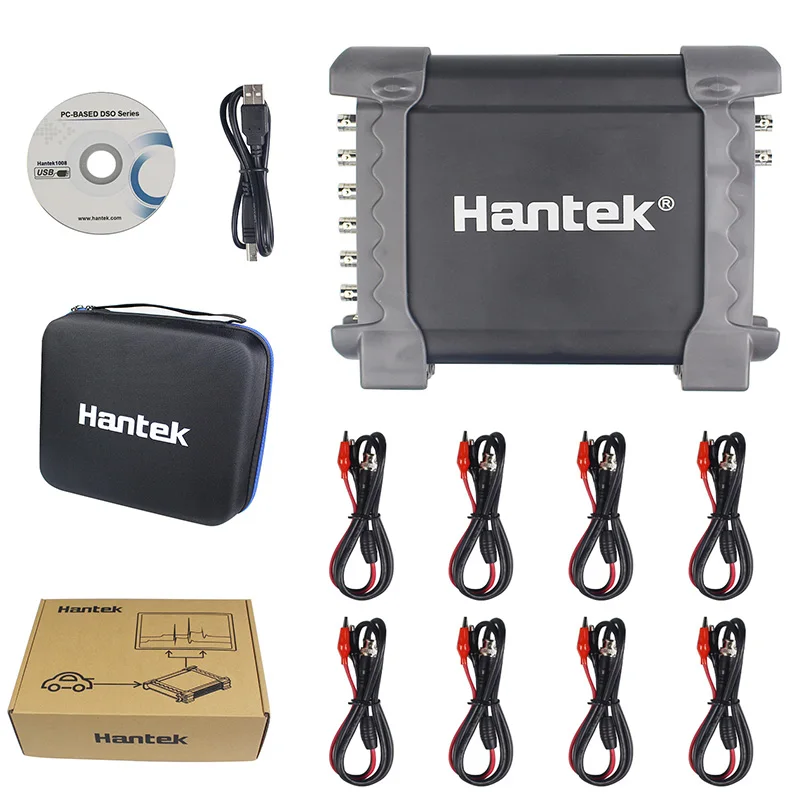 Hantek 1008C 8 каналов программируемый генератор автомобильной осциллограф цифровой Multime PC хранения Osciloscopio